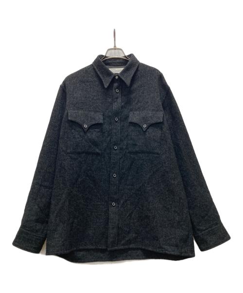 DAIRIKU（ダイリク）DAIRIKU (ダイリク) チェックツイードシャツ ブラック サイズ:Lの古着・服飾アイテム