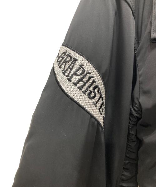 GRAPHISTE MAN.G（グラフィスト マンジー）GRAPHISTE MAN.G (グラフィスト マンジー) ワッペンボンバージャケット ブラック サイズ:FREEの古着・服飾アイテム