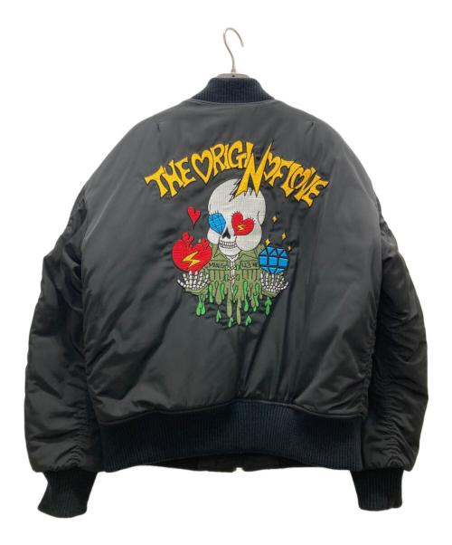 GRAPHISTE MAN.G（グラフィスト マンジー）GRAPHISTE MAN.G (グラフィスト マンジー) ワッペンボンバージャケット ブラック サイズ:FREEの古着・服飾アイテム