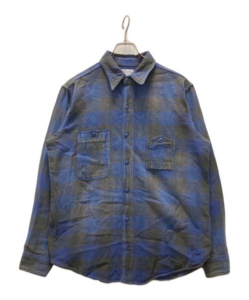 RHC Ron Herman（アールエイチシー ロンハーマン）RHC Ron Herman (アールエイチシー ロンハーマン) ワークシャツ ブルー サイズ:Lの古着・服飾アイテム