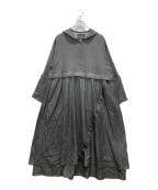 As know as olacaアズノウアズ オオラカ）の古着「ボタンがペペペのワンピ」｜グレー