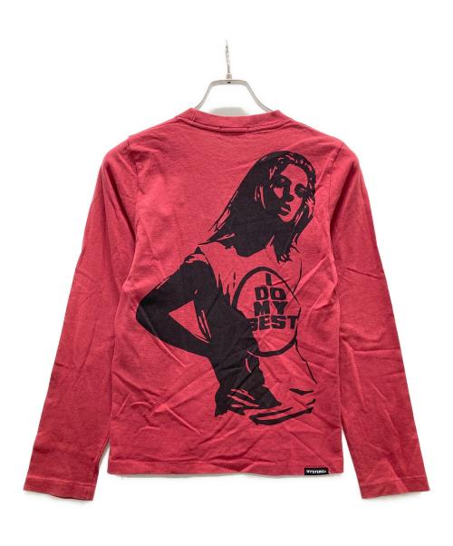 Hysteric Glamour（ヒステリックグラマー）Hysteric Glamour (ヒステリックグラマー) ロングスリーブカットソー レッド サイズ:Fの古着・服飾アイテム