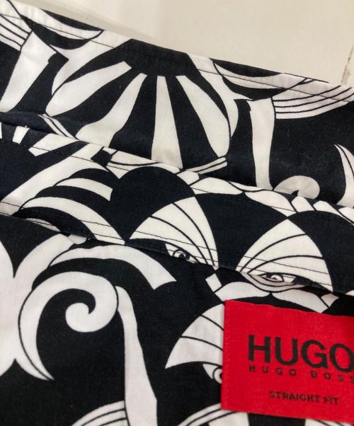 HUGO（ヒューゴ ボス）HUGO (ヒューゴ ボス) 総柄シャツ ホワイト サイズ:Lの古着・服飾アイテム