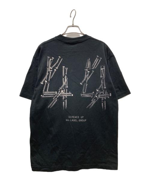 44 LABEL GROUP（フォーティーフォーレーベルグループ）44 LABEL GROUP (フォーティーフォーレーベルグループ) プリントTシャツ ブラック サイズ:Sの古着・服飾アイテム