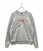DIESELディーゼル）の古着「テープロゴ プリントスウェット」｜グレー