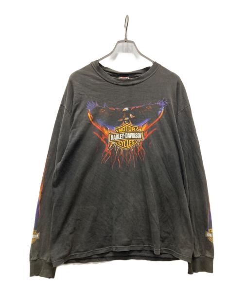 HARLEY-DAVIDSON（ハーレーダビッドソン）HARLEY-DAVIDSON (ハーレーダビッドソン) ロングスリーブカットソー グレー サイズ:Lの古着・服飾アイテム