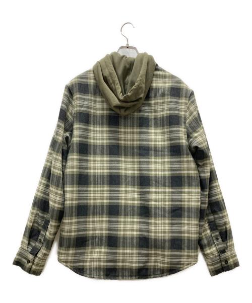 NIKE（ナイキ）NIKE (ナイキ) フード付チェックネルシャツ グリーン サイズ:XLの古着・服飾アイテム