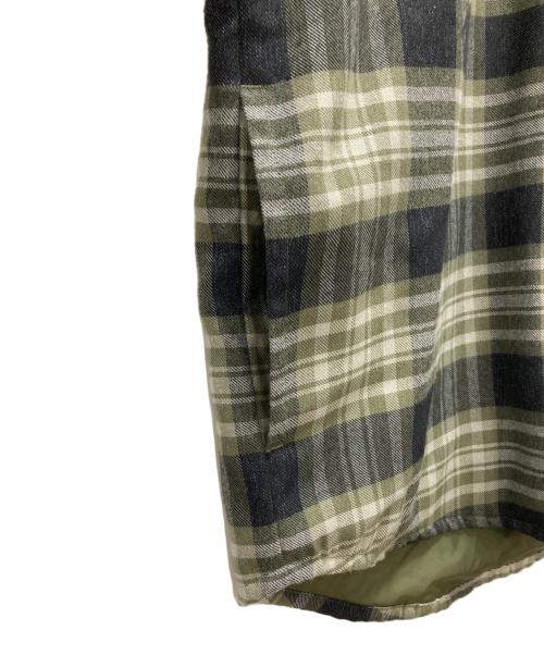 NIKE（ナイキ）NIKE (ナイキ) フード付チェックネルシャツ グリーン サイズ:XLの古着・服飾アイテム