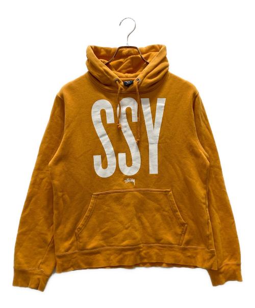 stussy（ステューシー）stussy (ステューシー) SSYロゴ プリントパーカー イエロー サイズ:Sの古着・服飾アイテム
