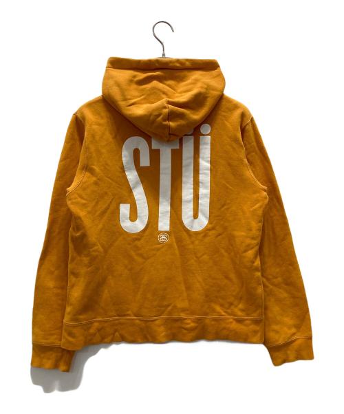 stussy（ステューシー）stussy (ステューシー) SSYロゴ プリントパーカー イエロー サイズ:Sの古着・服飾アイテム