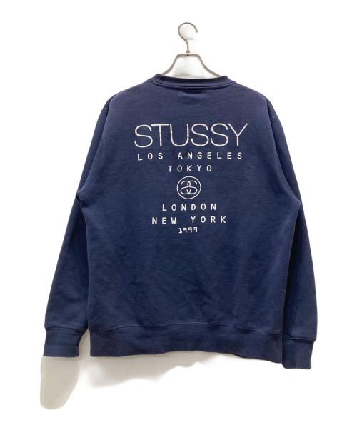 stussy（ステューシー）stussy (ステューシー) 90's ロゴスウェット ネイビー サイズ:Sの古着・服飾アイテム