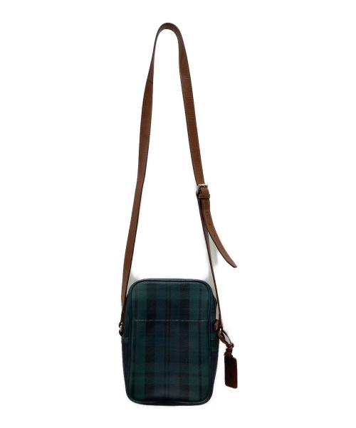 RALPH LAUREN（ラルフローレン）RALPH LAUREN (ラルフローレン) タータンチェックショルダーバッグ グリーンの古着・服飾アイテム