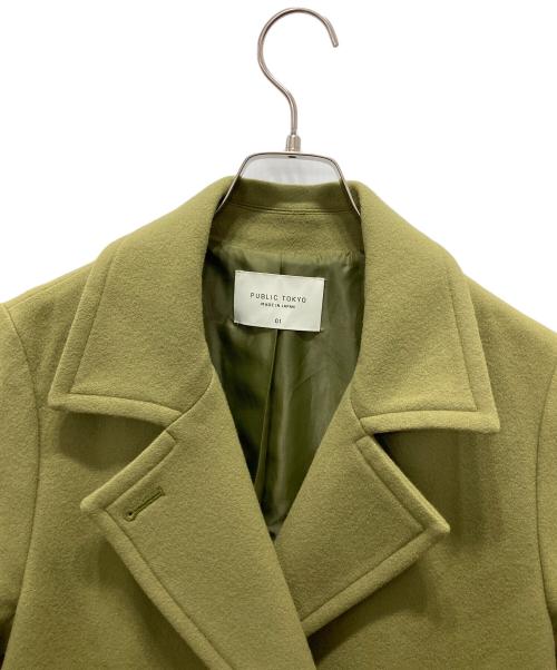 PUBLIC TOKYO（パブリックトウキョウ）PUBLIC TOKYO (パブリックトウキョウ) バックフレアウールチェスター 黄緑 サイズ:1の古着・服飾アイテム