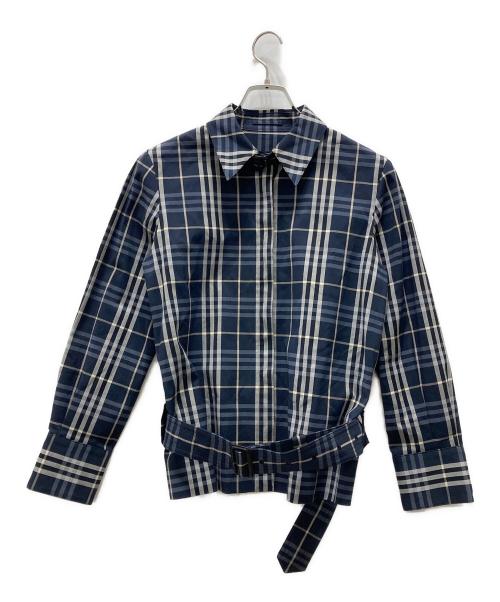 BURBERRY LONDON（バーバリーロンドン）BURBERRY LONDON (バーバリーロンドン) ノヴァチェックシャツジャケット ネイビー サイズ:40の古着・服飾アイテム