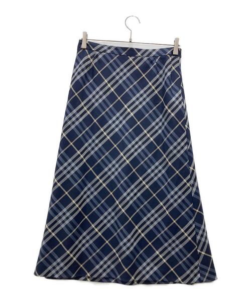 BURBERRY LONDON（バーバリーロンドン）BURBERRY LONDON (バーバリーロンドン) ノヴァチェックロングスカート ネイビー サイズ:42の古着・服飾アイテム
