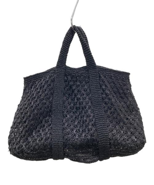 ne quittez pas（ヌキテパ）ne quittez pas (ヌキテパ) カギ編みトートバッグ ブラックの古着・服飾アイテム