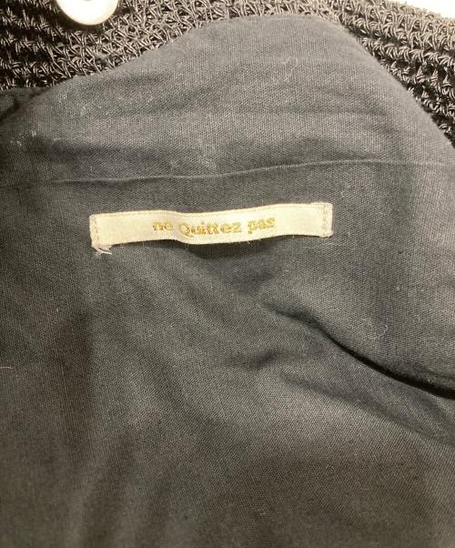 ne quittez pas（ヌキテパ）ne quittez pas (ヌキテパ) カギ編みトートバッグ ブラックの古着・服飾アイテム