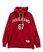 POLO JEANS CO.ポロジーンズカンパニー）の古着「プルオーバーパーカー」｜レッド