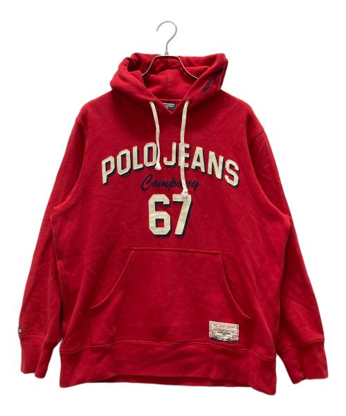 POLO JEANS CO.（ポロジーンズカンパニー）POLO JEANS CO. (ポロジーンズカンパニー) プルオーバーパーカー レッド サイズ:Mの古着・服飾アイテム