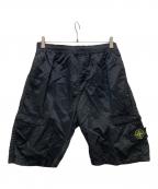 STONE ISLANDストーンアイランド）の古着「ガーメントダイナイロンメタルシャーリングショーツ」｜ブラック
