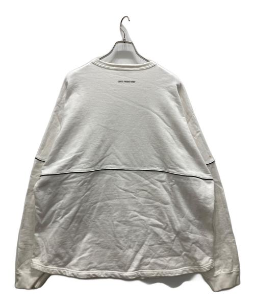 COOTIE PRODUCTIONS（クーティープロダクツ）COOTIE PRODUCTIONS (クーティープロダクツ) オーバーサイズ フットボール スウェットシャツ ホワイト サイズ:Lの古着・服飾アイテム