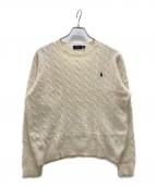 POLO RALPH LAURENポロ・ラルフローレン）の古着「カシミヤ混ケーブルニット」｜ホワイト