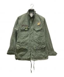 USED（ユーズド）の古着「フランス軍ミリタリージャケット」｜カーキ