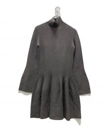 anuans（アニュアンス）の古着「フレアーミニニットワンピース」｜グレー