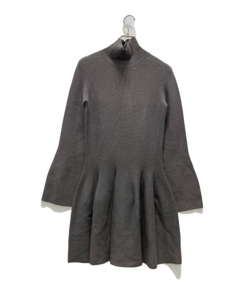 anuans（アニュアンス）anuans (アニュアンス) フレアーミニニットワンピース グレー サイズ:Mの古着・服飾アイテム