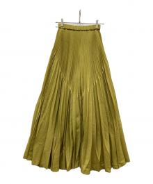 UN3D.（アンスリード）の古着「オリガミプリーツパンツ」｜イエロー