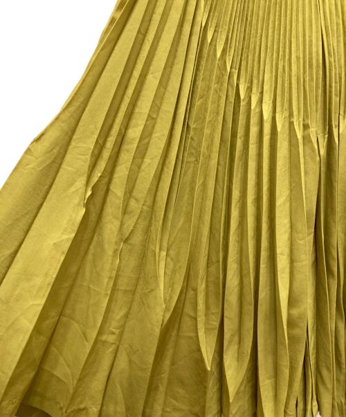 UN3D.（アンスリード）UN3D. (アンスリード) オリガミプリーツパンツ イエロー サイズ:36の古着・服飾アイテム