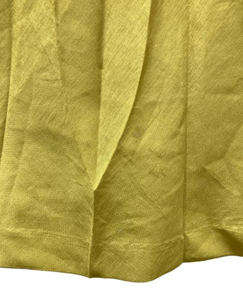 UN3D.（アンスリード）UN3D. (アンスリード) オリガミプリーツパンツ イエロー サイズ:36の古着・服飾アイテム