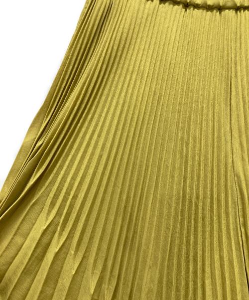 UN3D.（アンスリード）UN3D. (アンスリード) オリガミプリーツパンツ イエロー サイズ:36の古着・服飾アイテム