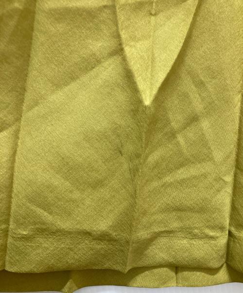 UN3D.（アンスリード）UN3D. (アンスリード) オリガミプリーツパンツ イエロー サイズ:36の古着・服飾アイテム