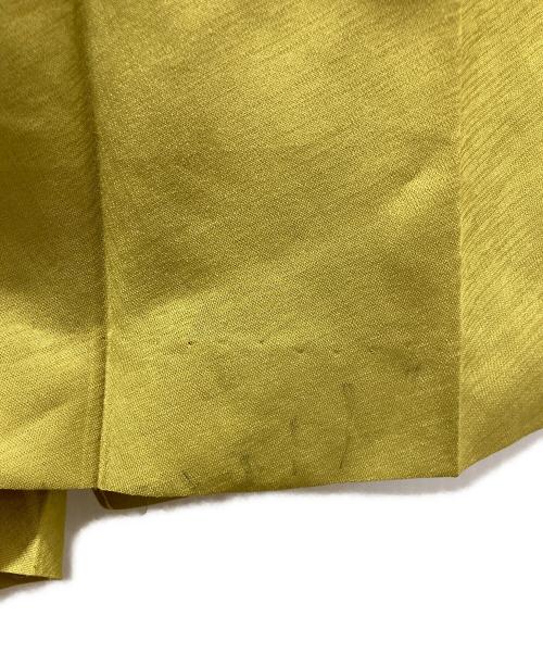 UN3D.（アンスリード）UN3D. (アンスリード) オリガミプリーツパンツ イエロー サイズ:36の古着・服飾アイテム