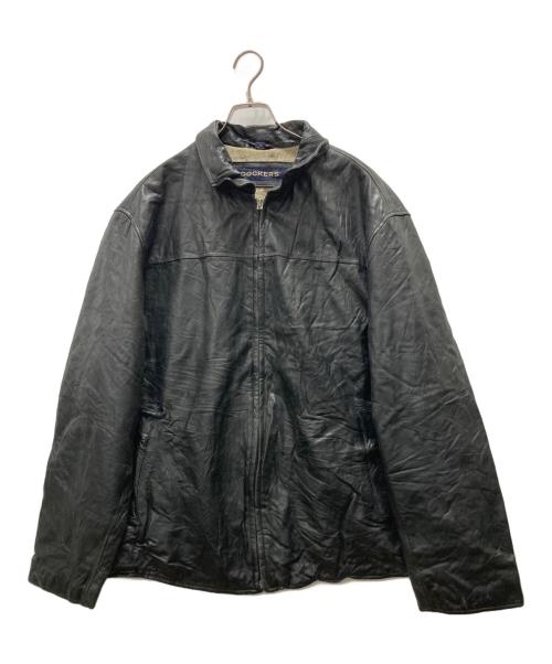 DOCKERS（ドッカーズ）DOCKERS (ドッカーズ) レザーブルゾン ブラック サイズ:XLの古着・服飾アイテム