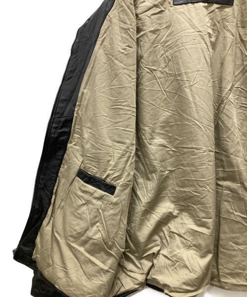 DOCKERS（ドッカーズ）DOCKERS (ドッカーズ) レザーブルゾン ブラック サイズ:XLの古着・服飾アイテム