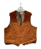 Vintage Custom Made SportswearVintage Custom Made Sportswear）の古着「USA製 古着 レザーベスト」｜ブラウン