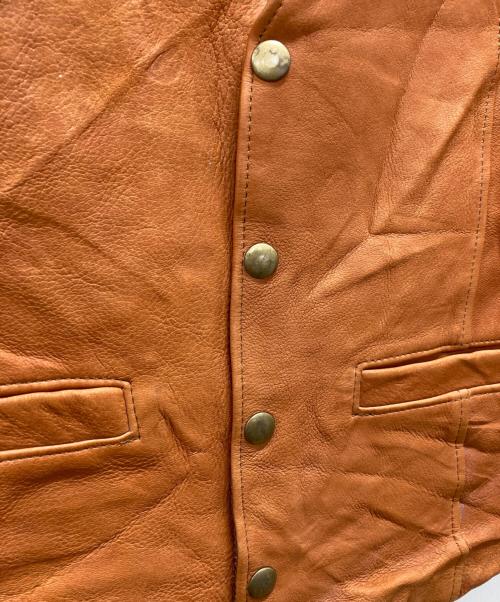 Vintage Custom Made Sportswear（Vintage Custom Made Sportswear）Vintage Custom Made Sportswear (Vintage Custom Made Sportswear) USA製 古着 レザーベスト ブラウン サイズ:Lの古着・服飾アイテム