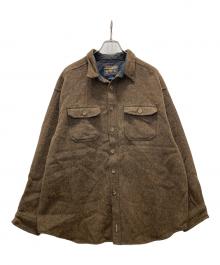 WOOLRICH（ウールリッチ）の古着「ロング丈ツイードシャツ」｜ブラウン