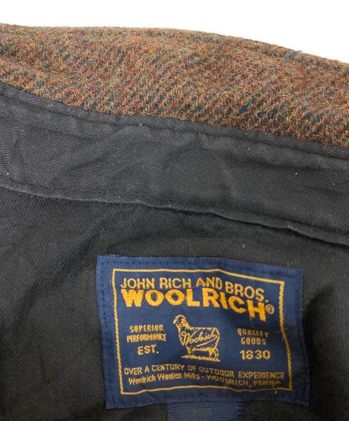 WOOLRICH（ウールリッチ）WOOLRICH (ウールリッチ) ロング丈ツイードシャツ ブラウン サイズ:XLの古着・服飾アイテム