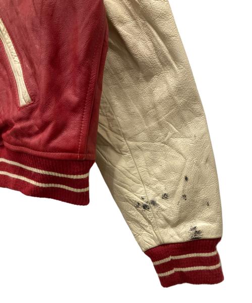RED SKINS（レッドスキンズ）RED SKINS (レッドスキンズ) レザースタジャン レッド サイズ:Lの古着・服飾アイテム