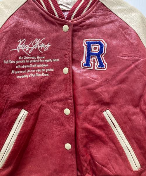RED SKINS（レッドスキンズ）RED SKINS (レッドスキンズ) レザースタジャン レッド サイズ:Lの古着・服飾アイテム