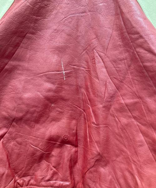 RED SKINS（レッドスキンズ）RED SKINS (レッドスキンズ) レザースタジャン レッド サイズ:Lの古着・服飾アイテム