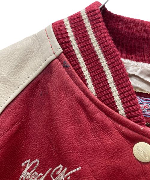 RED SKINS（レッドスキンズ）RED SKINS (レッドスキンズ) レザースタジャン レッド サイズ:Lの古着・服飾アイテム