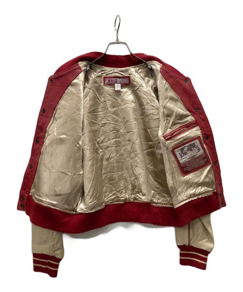 RED SKINS（レッドスキンズ）RED SKINS (レッドスキンズ) レザースタジャン レッド サイズ:Lの古着・服飾アイテム