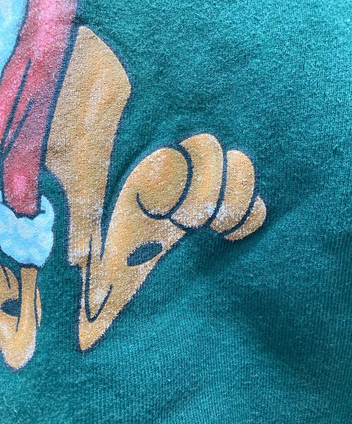 WARNER BROS（ワーナーブラザース）warner bros (ワーナーブラザース) USA製プリントスウェット グリーン サイズ:Lの古着・服飾アイテム