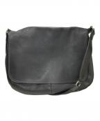 MARGARET HOWELLマーガレットハウエル）の古着「レザーショルダーバッグ」｜ブラック