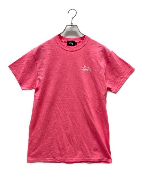 stussy（ステューシー）stussy (ステューシー) ロゴTシャツ ピンク サイズ:Sの古着・服飾アイテム