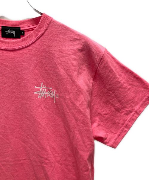 stussy（ステューシー）stussy (ステューシー) ロゴTシャツ ピンク サイズ:Sの古着・服飾アイテム